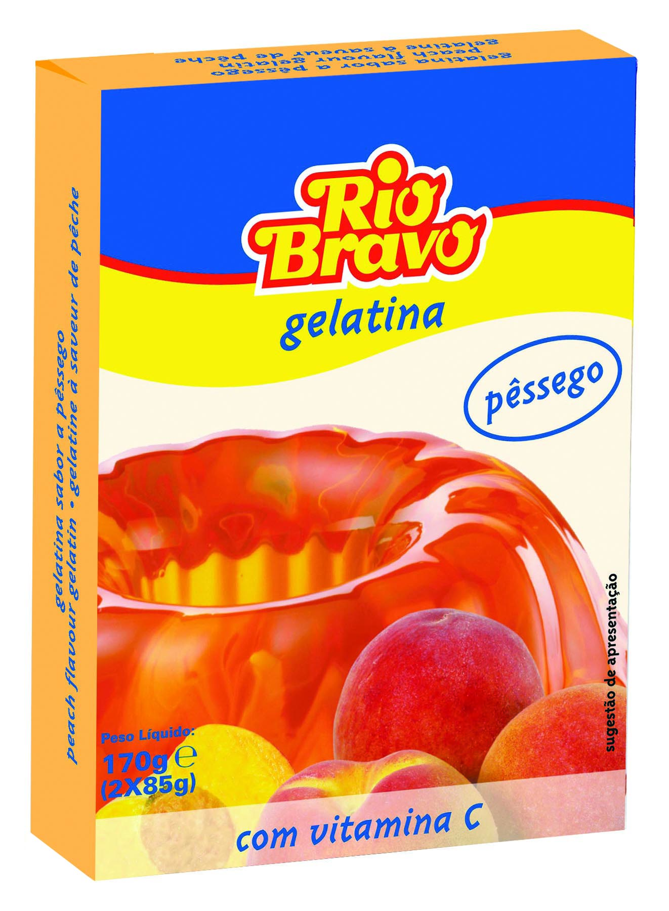 GELATINA PESSEGO 2X85GR RIO BRAVO